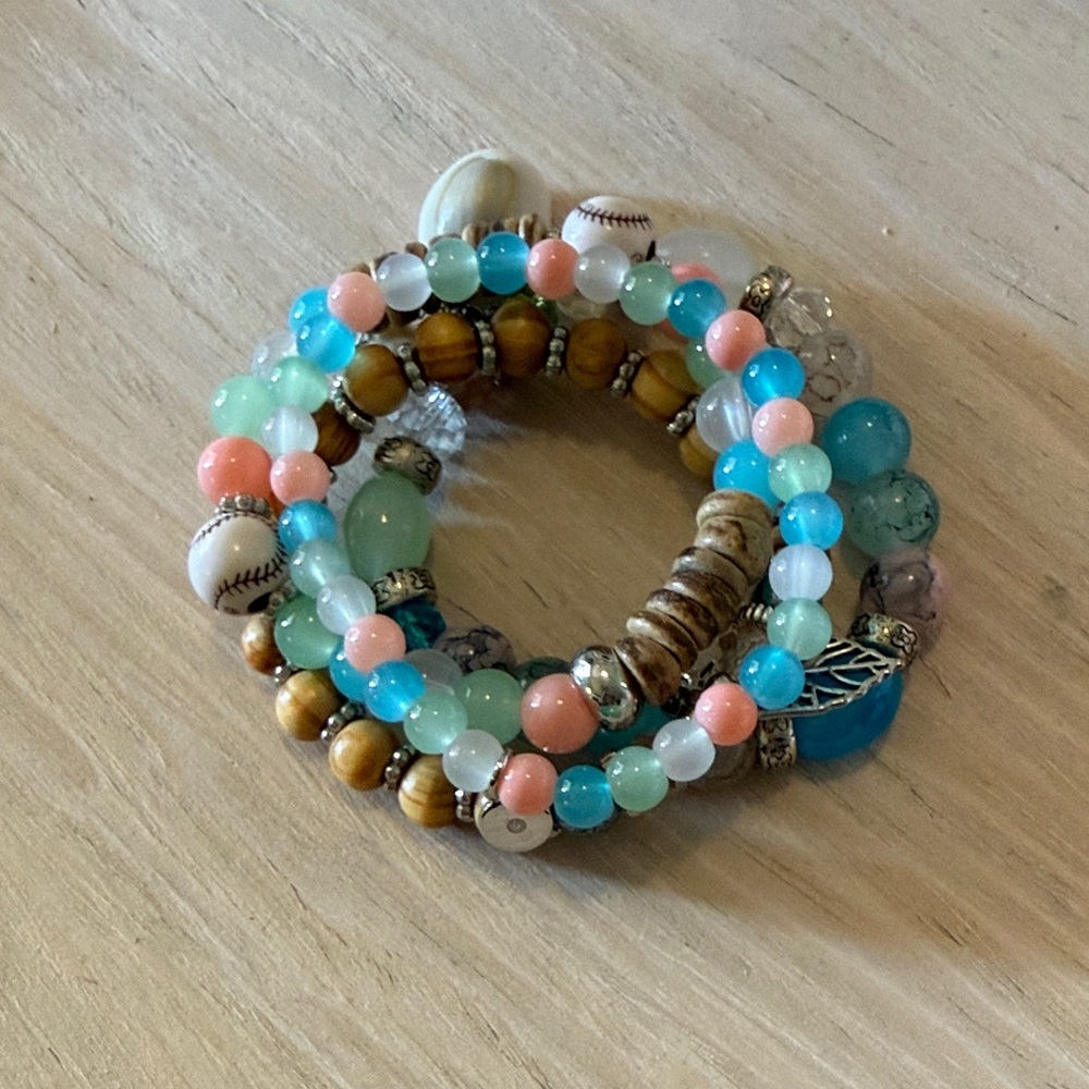 Elegant Multicolor Beaded Bracelet Set
